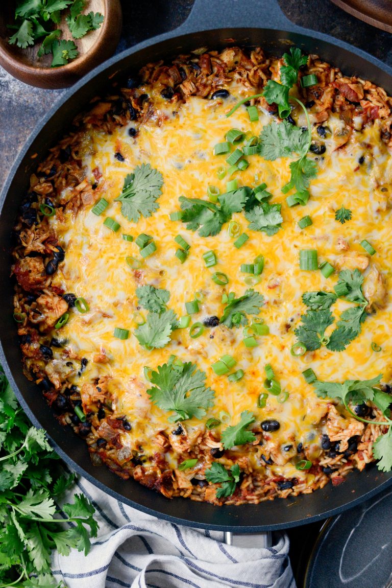 Easy Enchilada Chicken and Rice Skillet - Simply Scratch