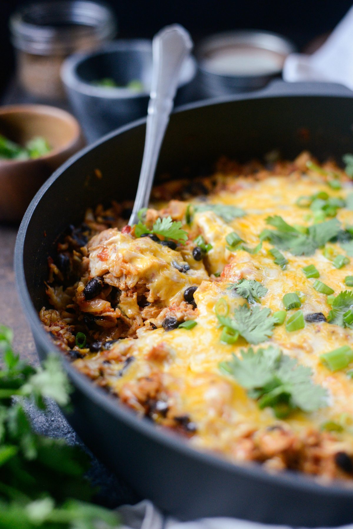 Enchilada Chicken and Rice Skillet