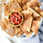 Fruit Salsa with Baked Cinnamon Sugar Chips l SimplyScratch.com