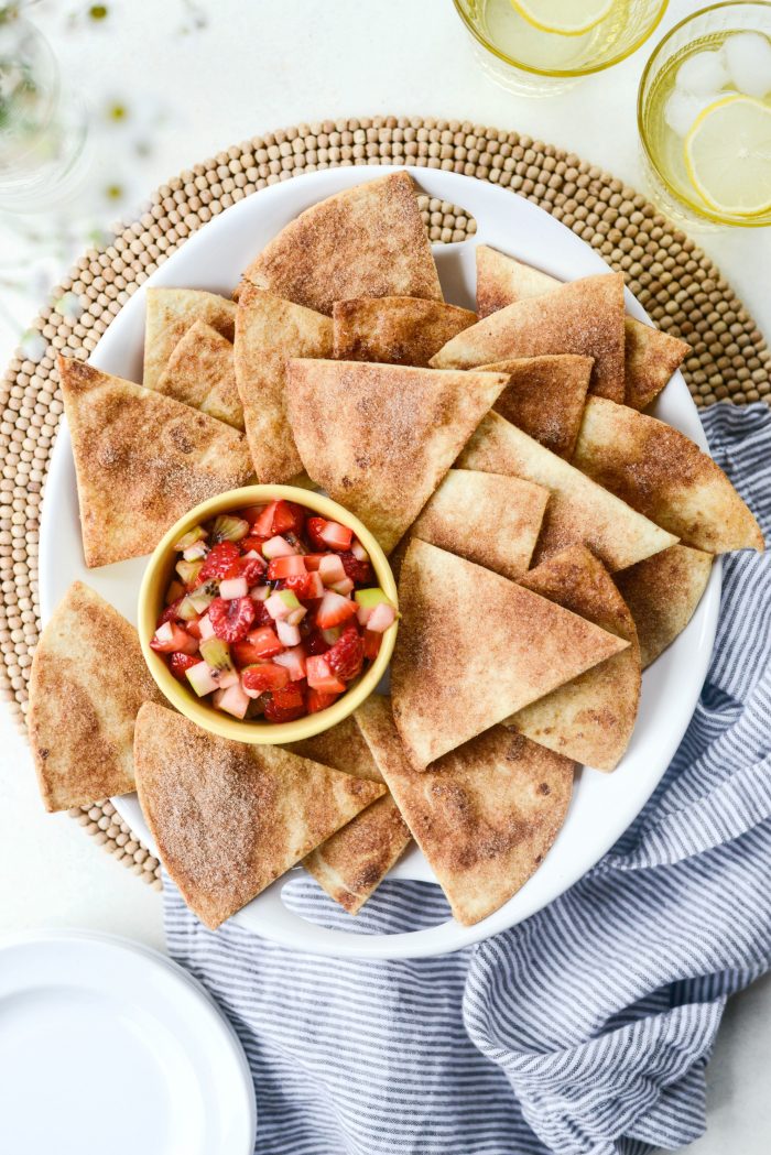 Fruit Salsa with Baked Cinnamon Sugar Chips