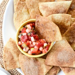 Fruit Salsa with Baked Cinnamon Sugar Chips