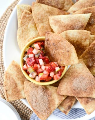 Fruit Salsa with Baked Cinnamon Sugar Chips