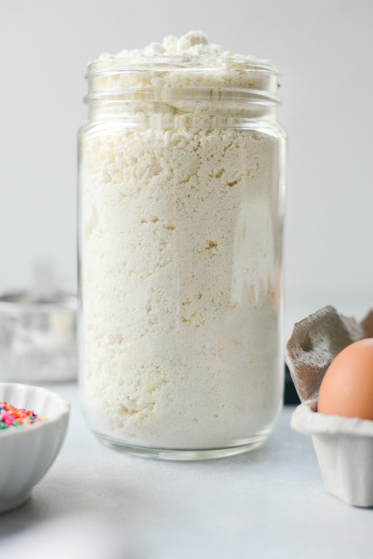 Homemade Funfetti Cake Mix in a jar