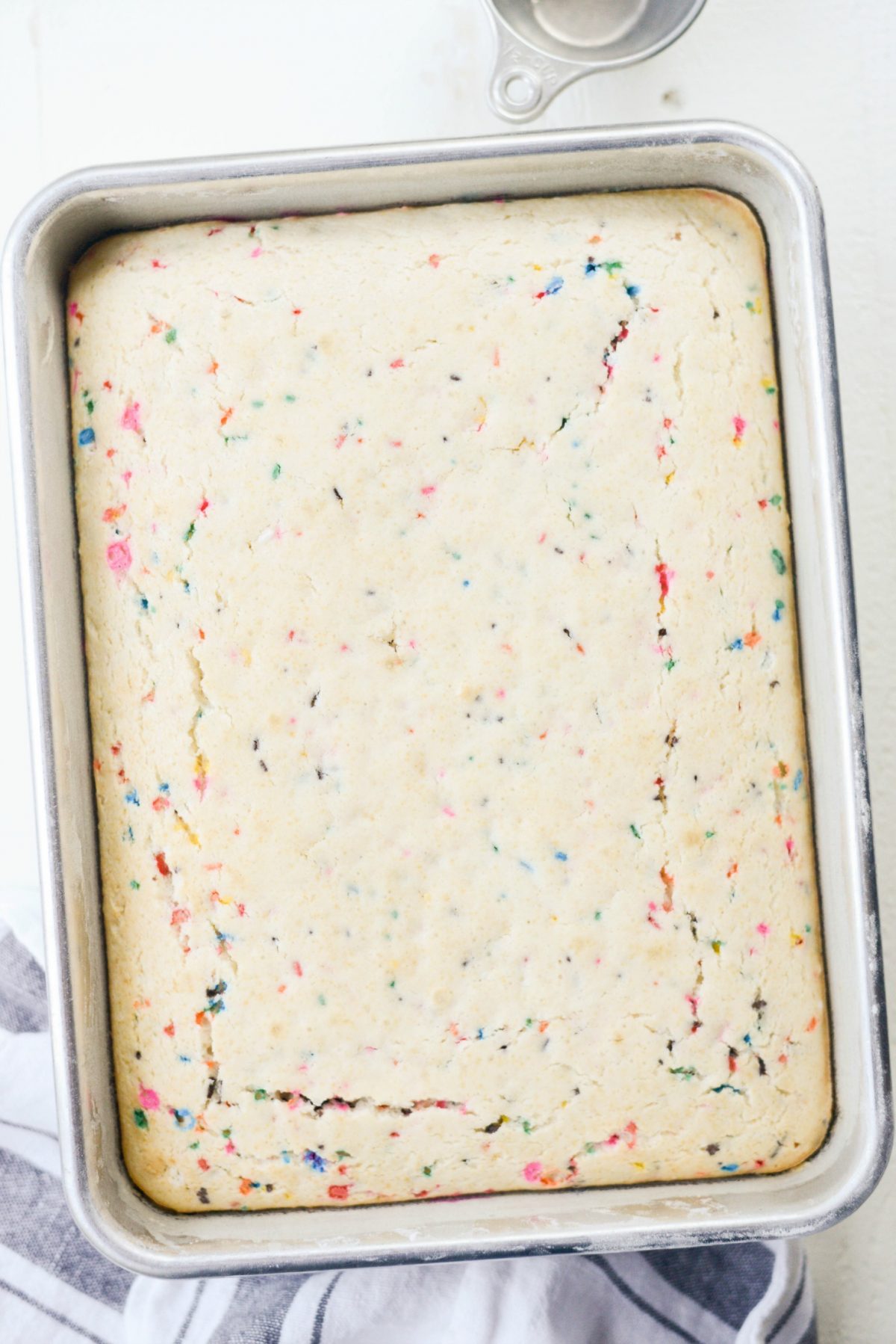 freshly baked Homemade Funfetti Cake