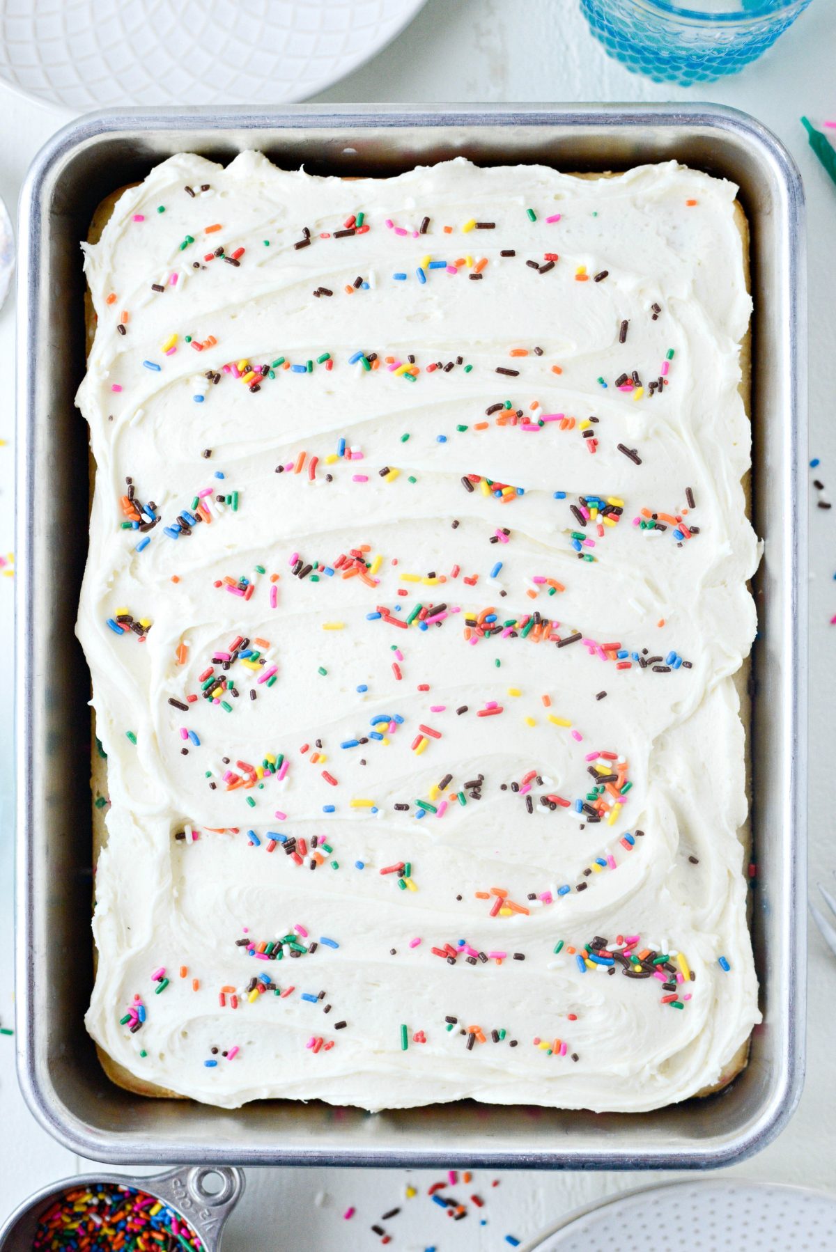 frosting topped with sprinkles