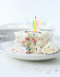 bite missing from Homemade Funfetti Cake