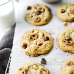 Sea Salt Chocolate Chip Butterscotch Pretzel Cookies