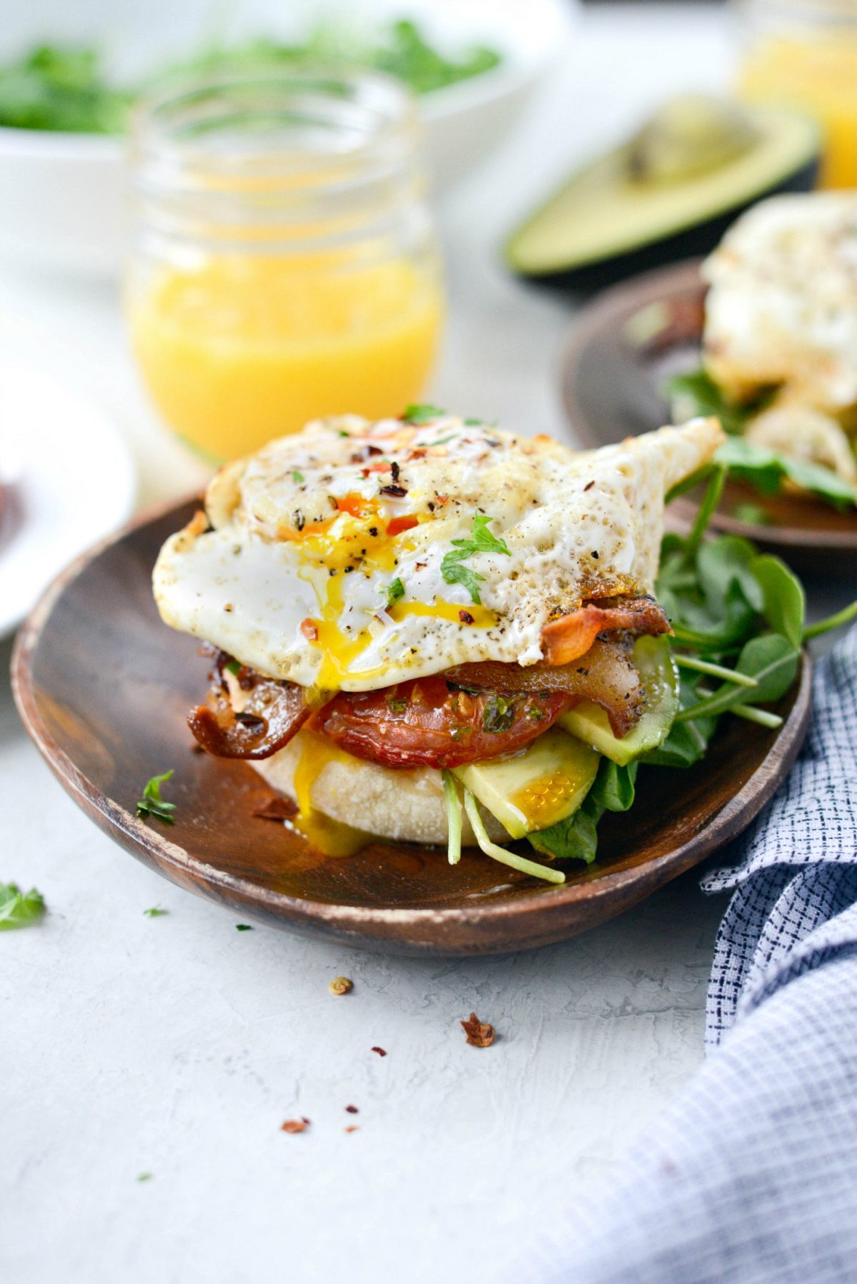 Open-Faced Breakfast BLAT with Spicy Mayo