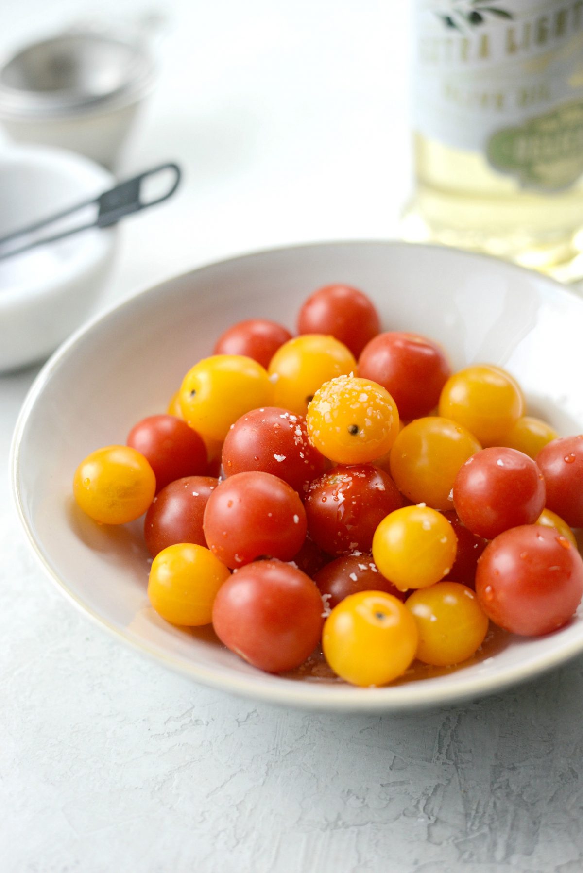 tomatoes, oil and salt