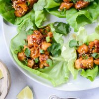 Thai Cashew Chicken Lettuce Wraps l SimplyScratch.com