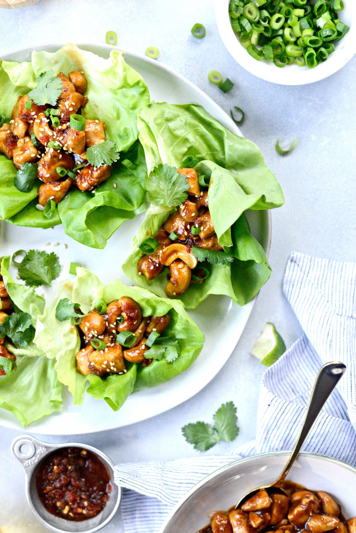 Thai Cashew Chicken Lettuce Wraps