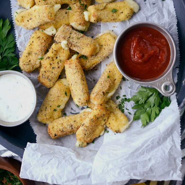 Crispy Air Fryer Mozzarella Cheese Sticks Simply Scratch