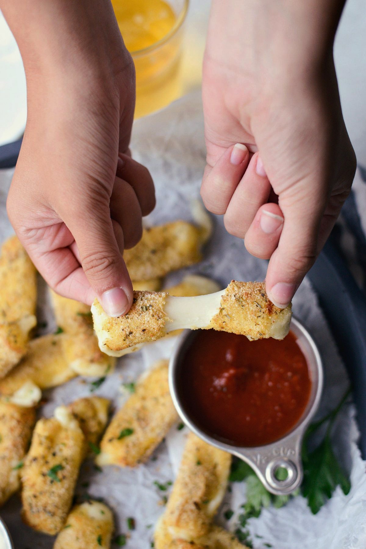 Crispy Air Fryer Mozzarella Cheese Sticks Simply Scratch