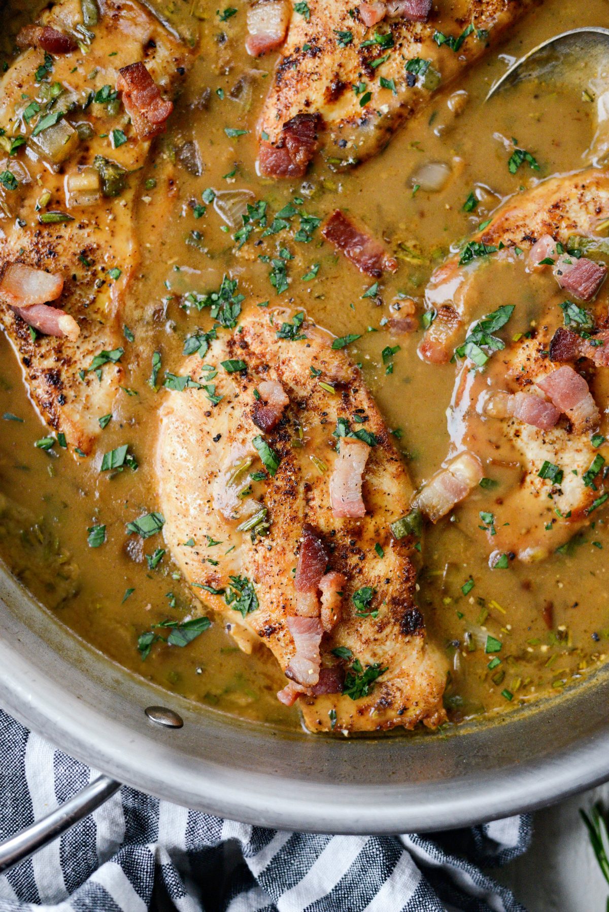 Herb Apple Cider Bacon Chicken