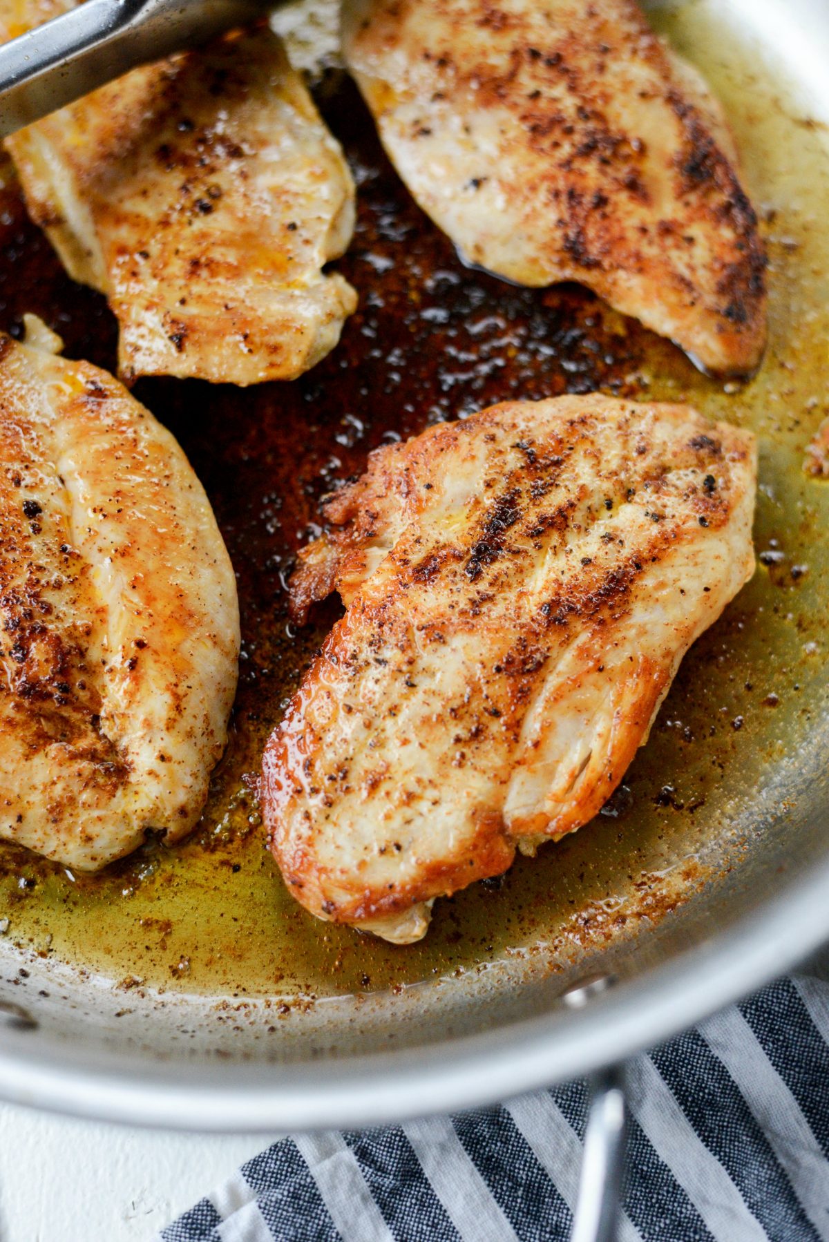 sear and cook chicken in skillet