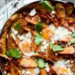 Chorizo Sweet Potato Chilaquiles l SimplyScratch.com