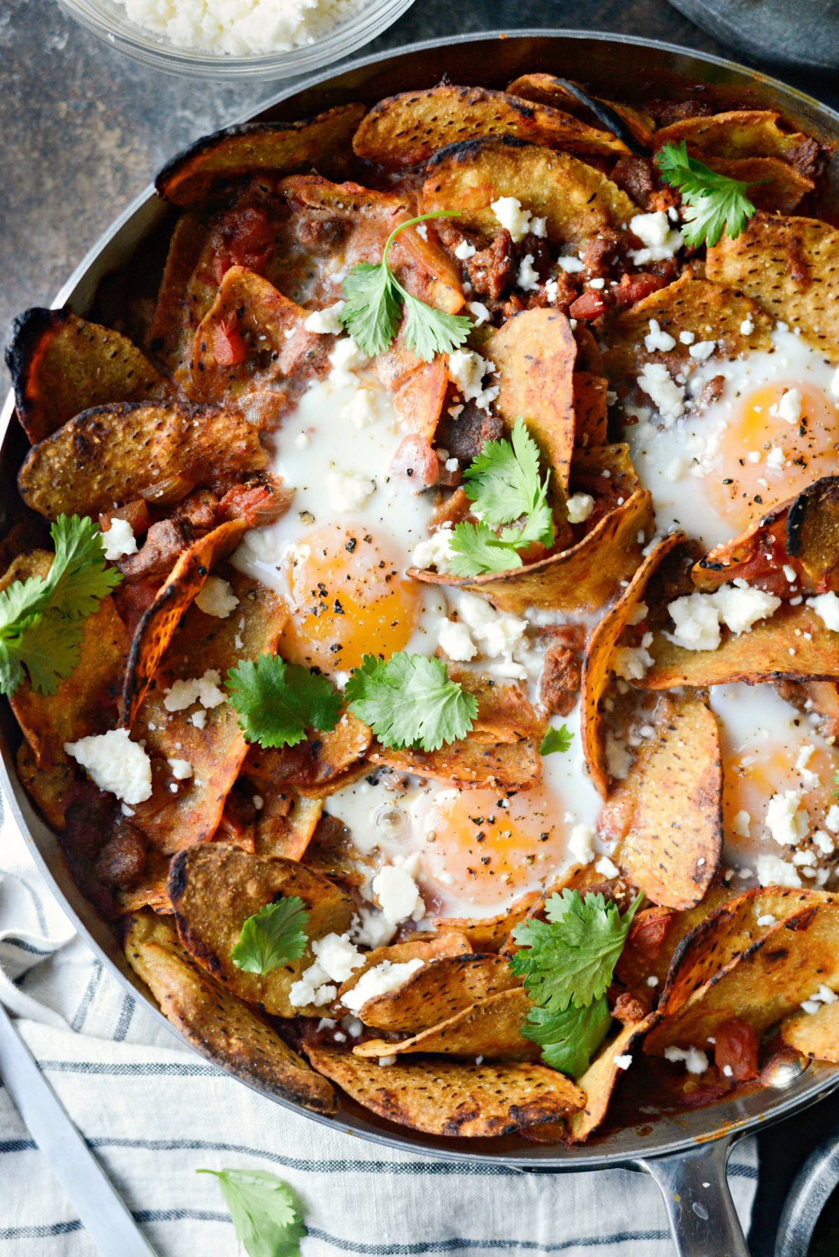 Chorizo Sweet Potato Chilaquiles