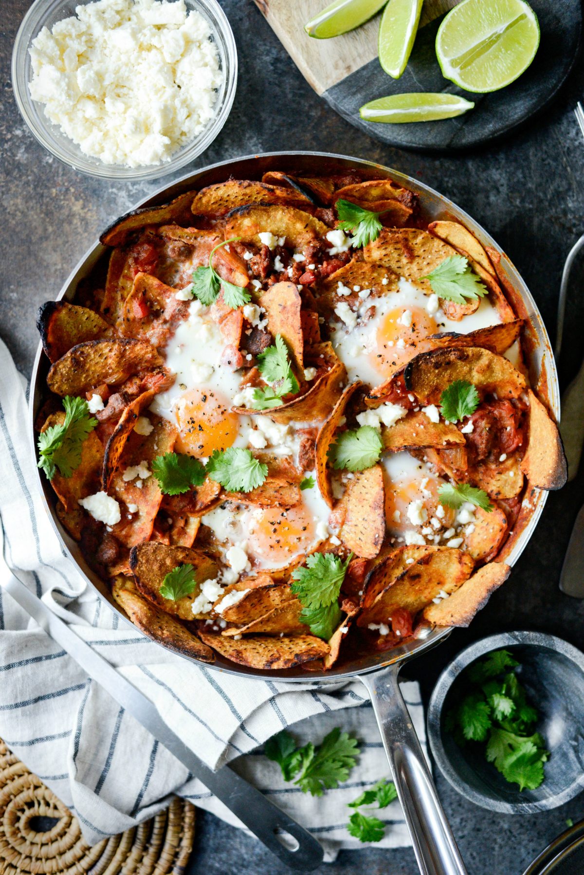 Chorizo Sweet Potato Chilaquiles