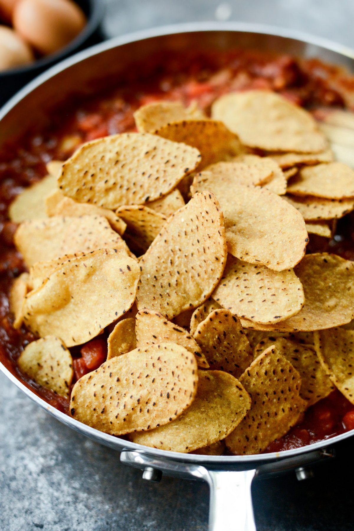 Add in sweet potato chips