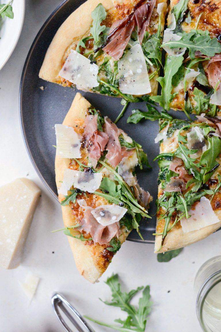 Fig Jam Prosciutto Pizza with Parmesan and Arugula Simply Scratch