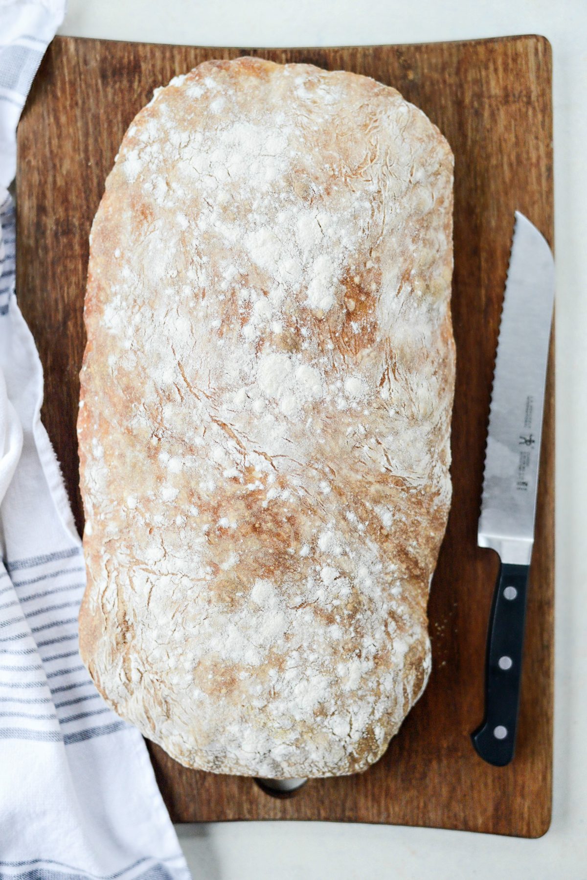 Homemade No-Knead Ciabatta Bread 