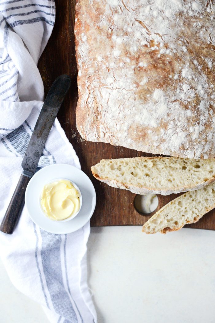 Homemade No-Knead Ciabatta Bread l SimplyScratch.com