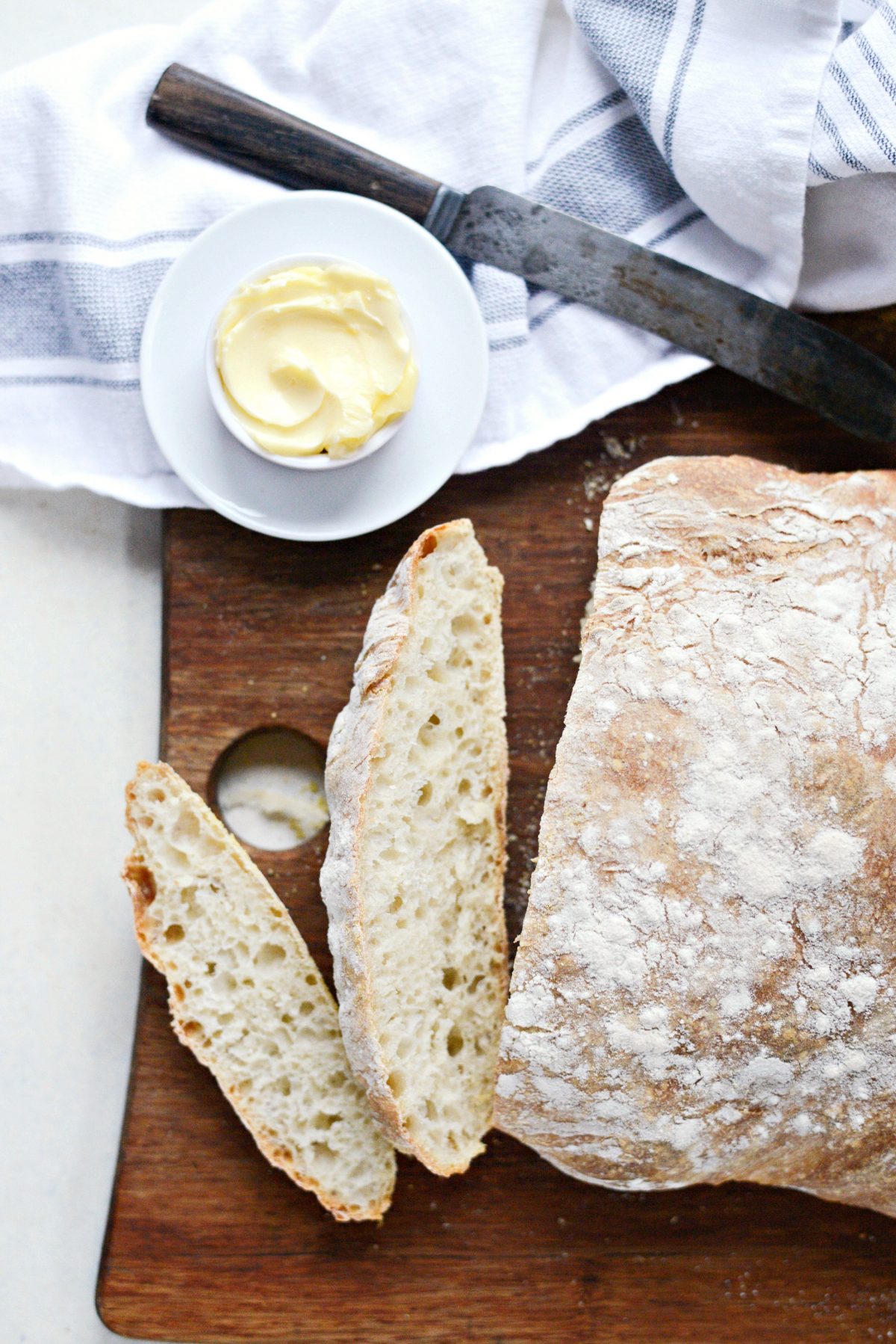 Homemade No-Knead Ciabatta Bread 