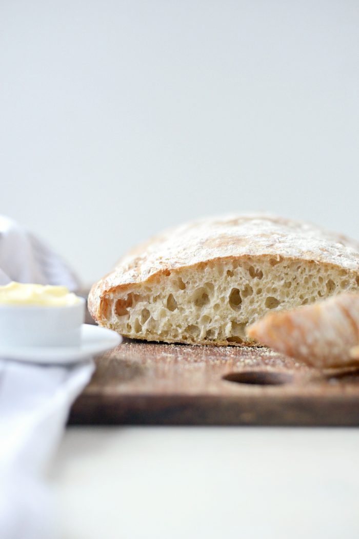 Homemade No-Knead Ciabatta Bread 