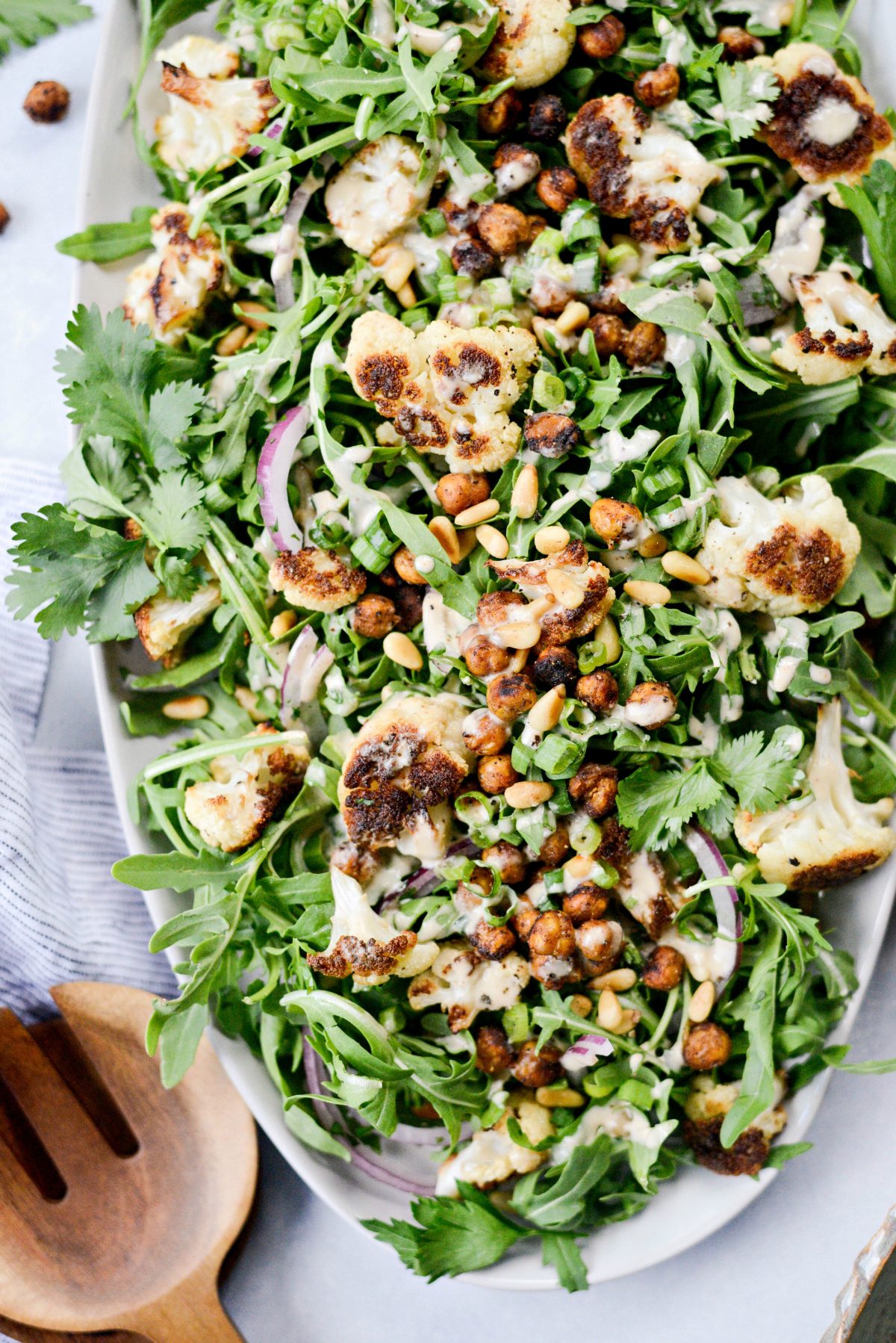 Roasted Cauliflower Shawarma Chickpea Salad - Simply Scratch