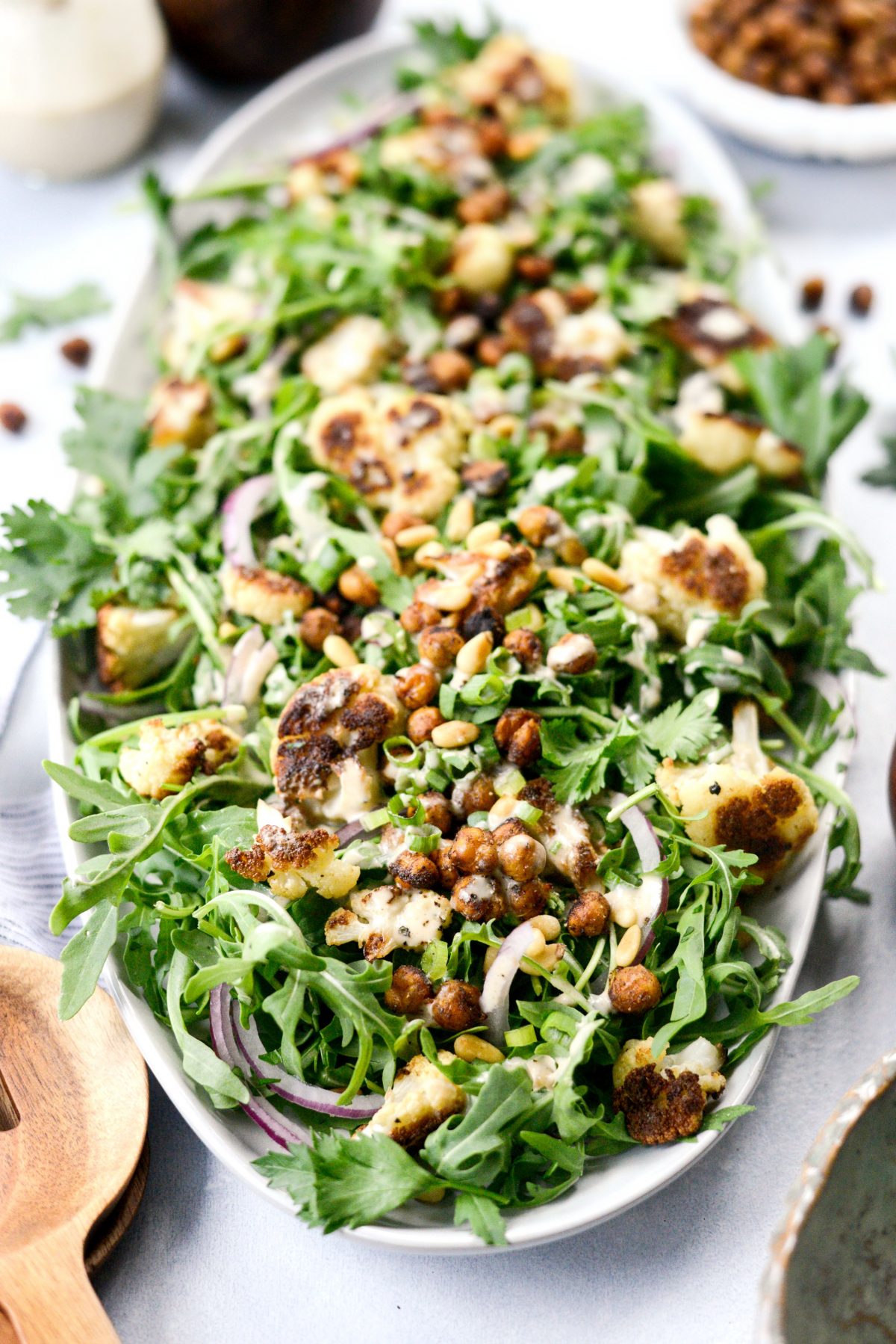 Roasted Cauliflower Shawarma Chickpea Salad