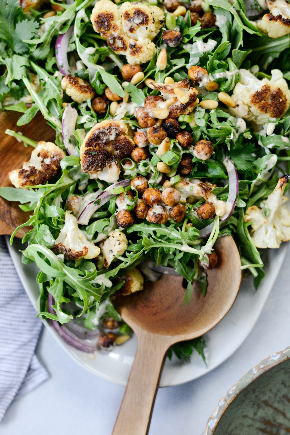 Roasted Cauliflower Shawarma Chickpea Salad 