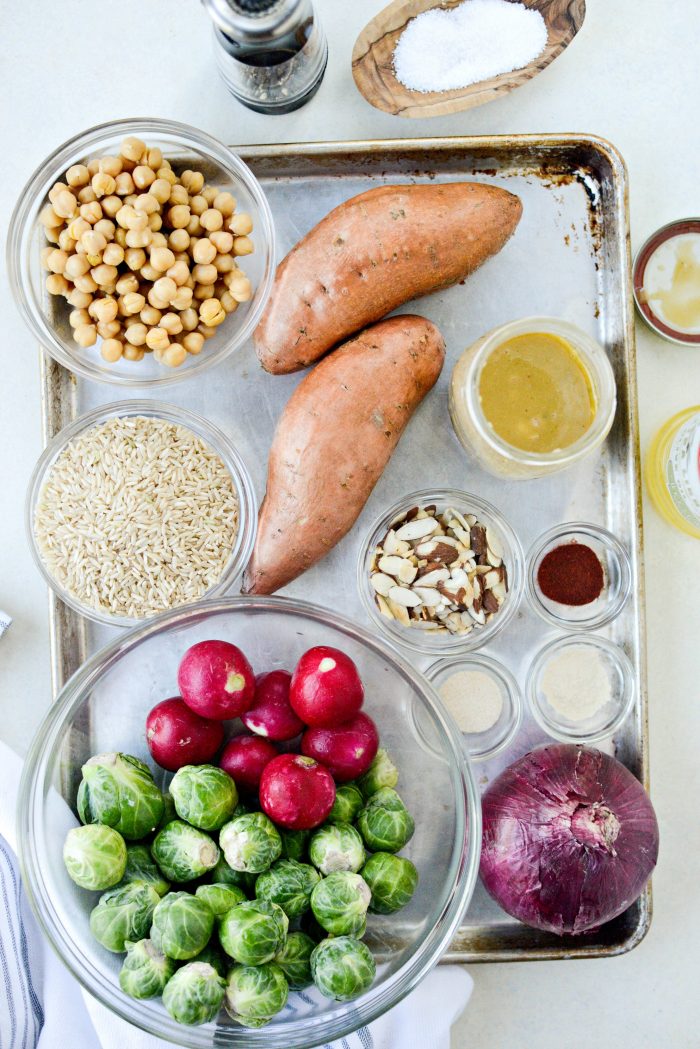 Roasted Fall Veggie Rice Bowls (Meal Prep!) ingredients