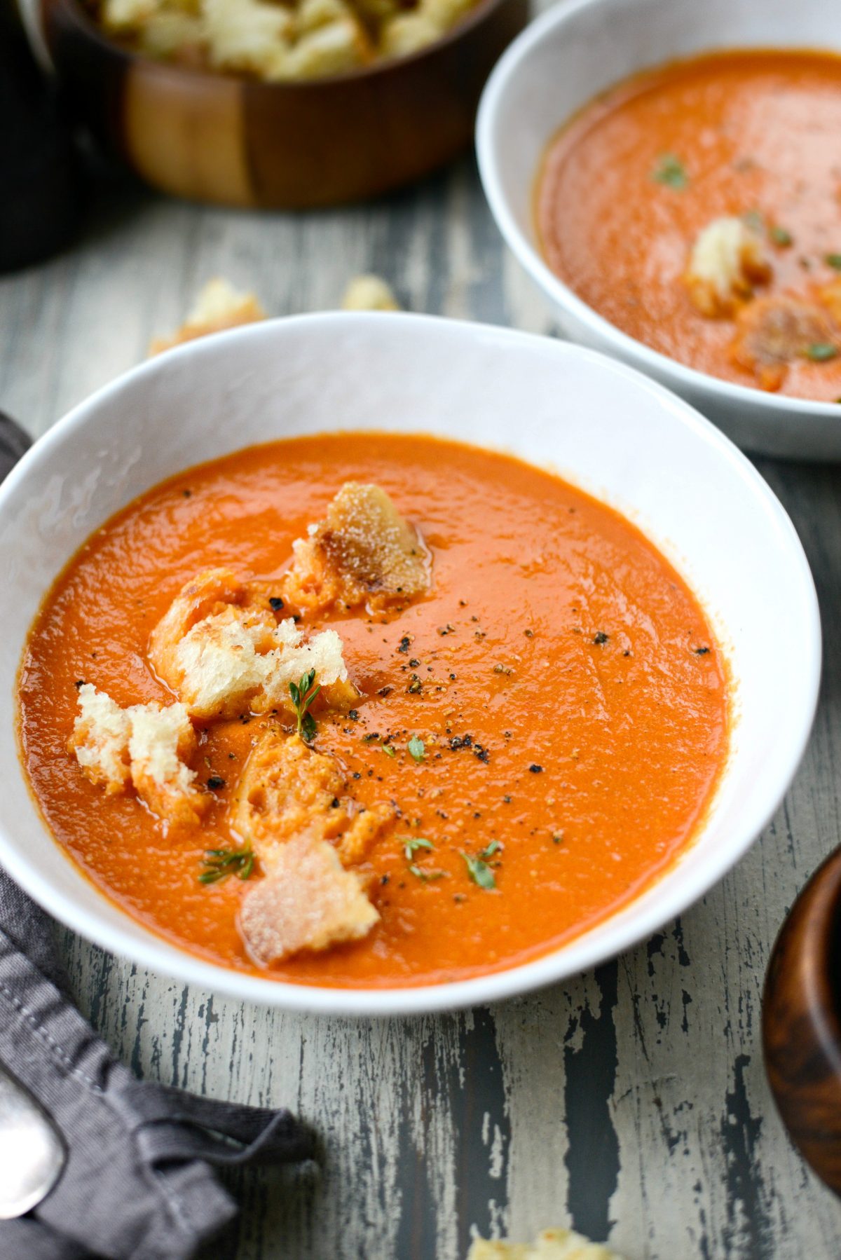 Homemade Roasted Red Pepper Tomato Soup - Simply Scratch