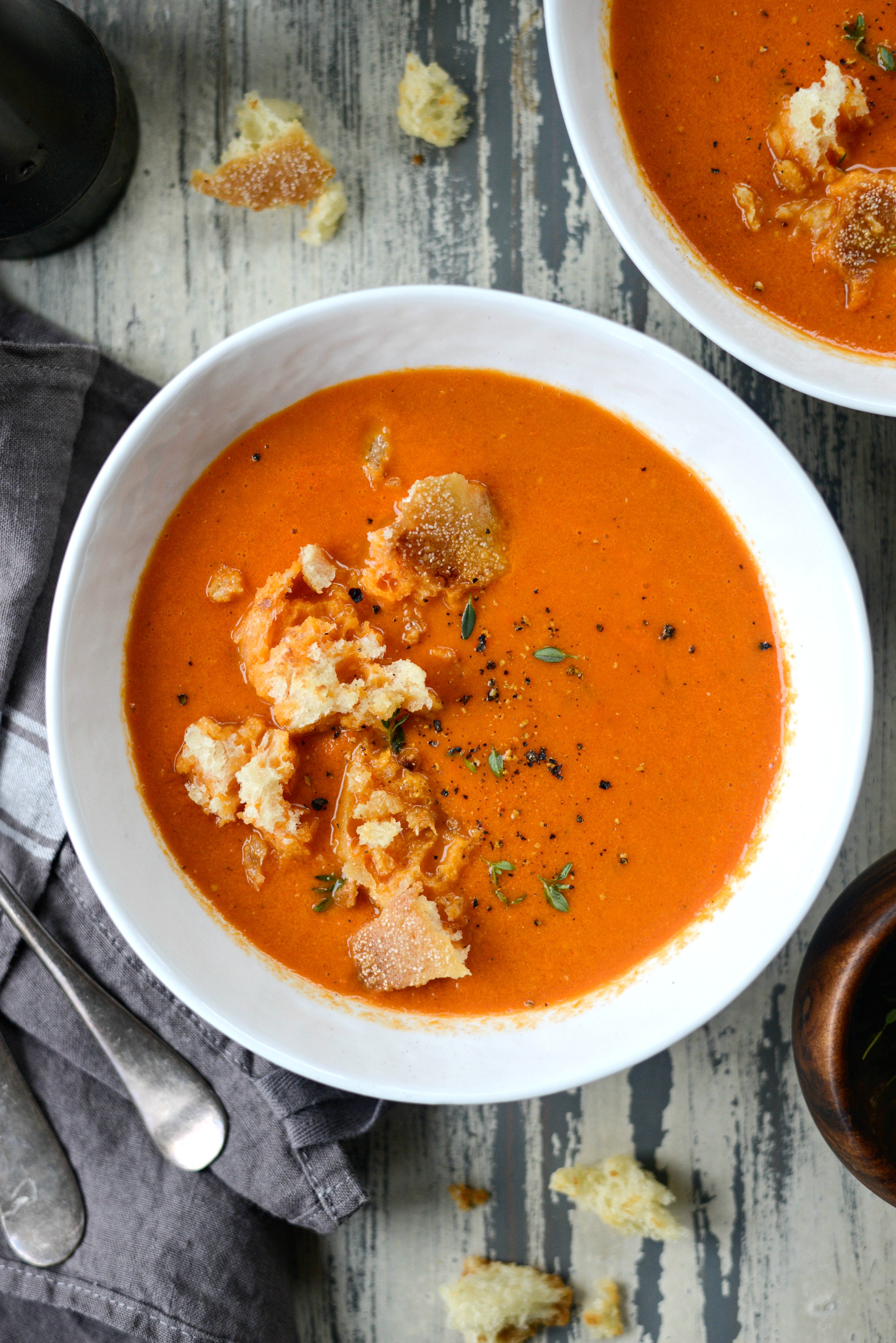 Homemade Roasted Red Pepper Tomato Soup - Simply Scratch