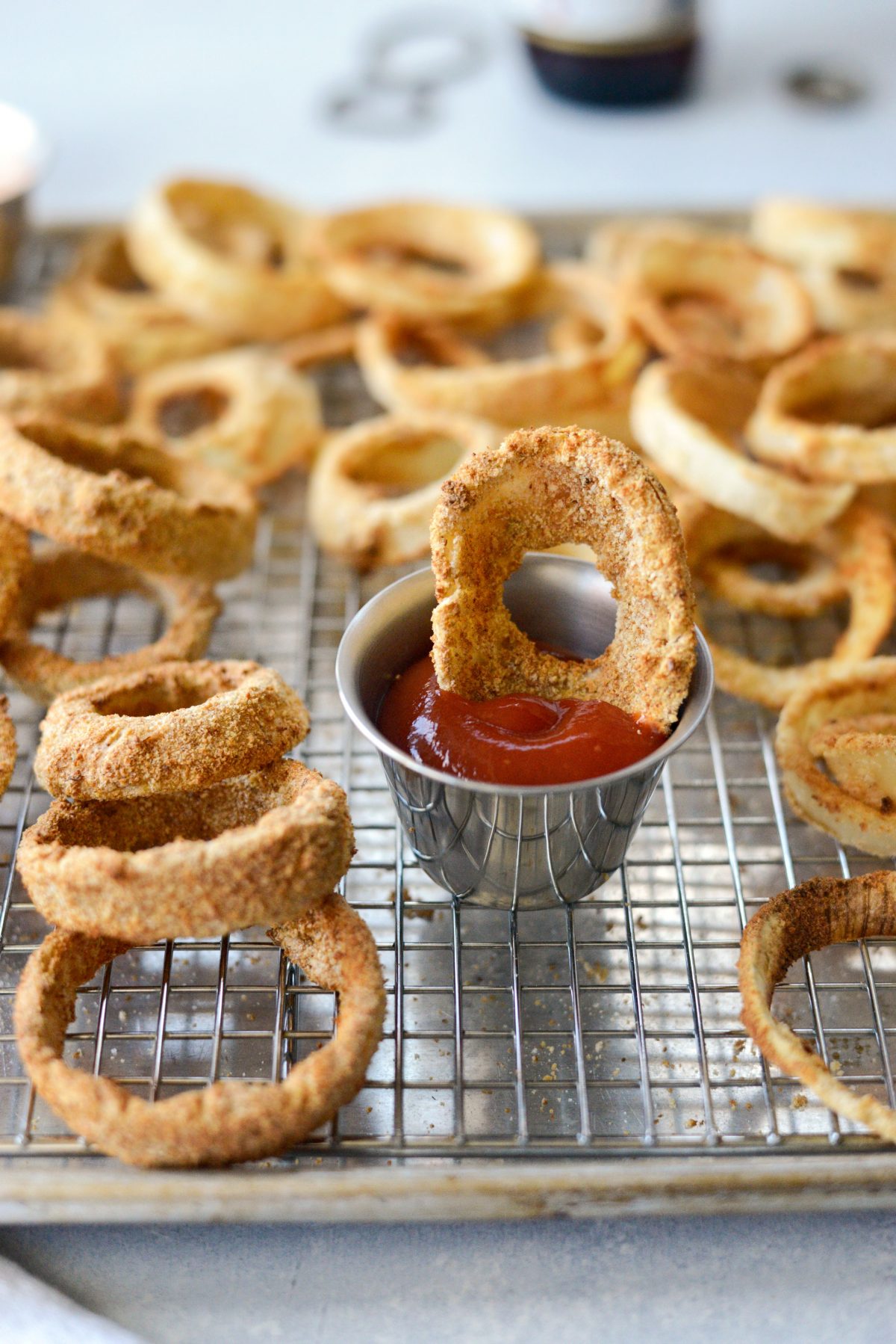 Air Fryer Beer Battered Onion Rings l SimplyScratch.com