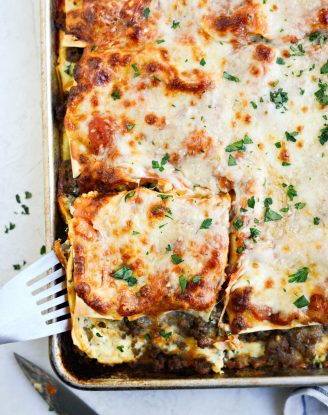 Easy Sheet Pan Lasagna