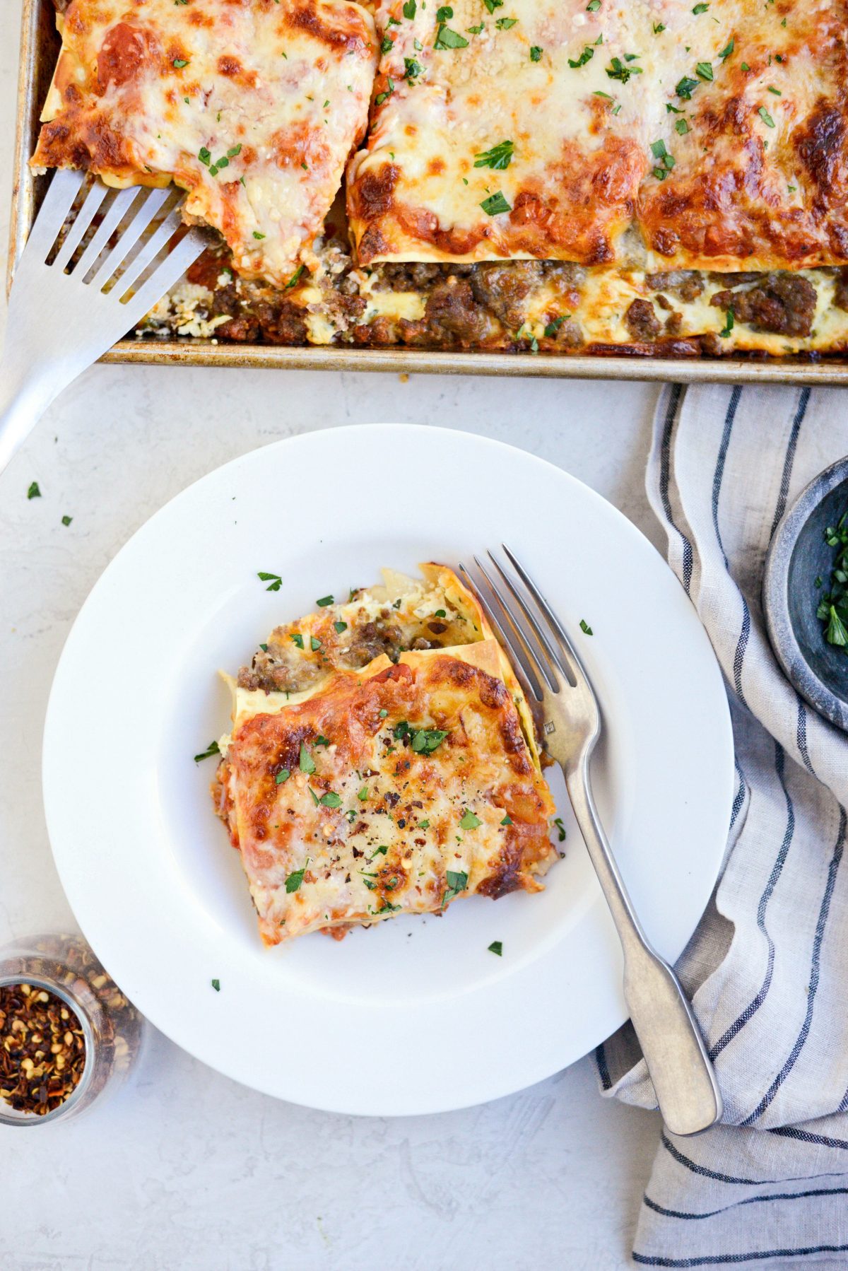 Easy Sheet Pan Lasagna