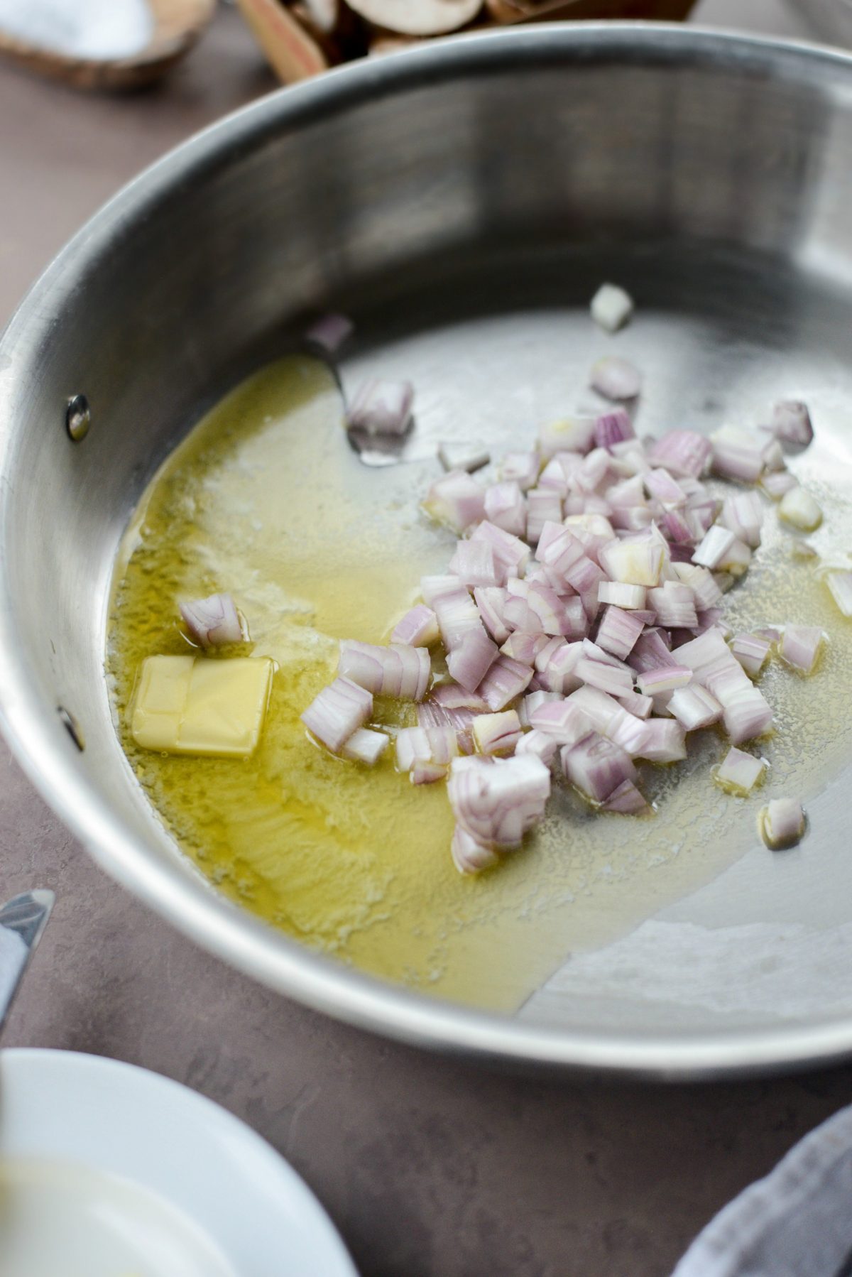saute shallots with butter