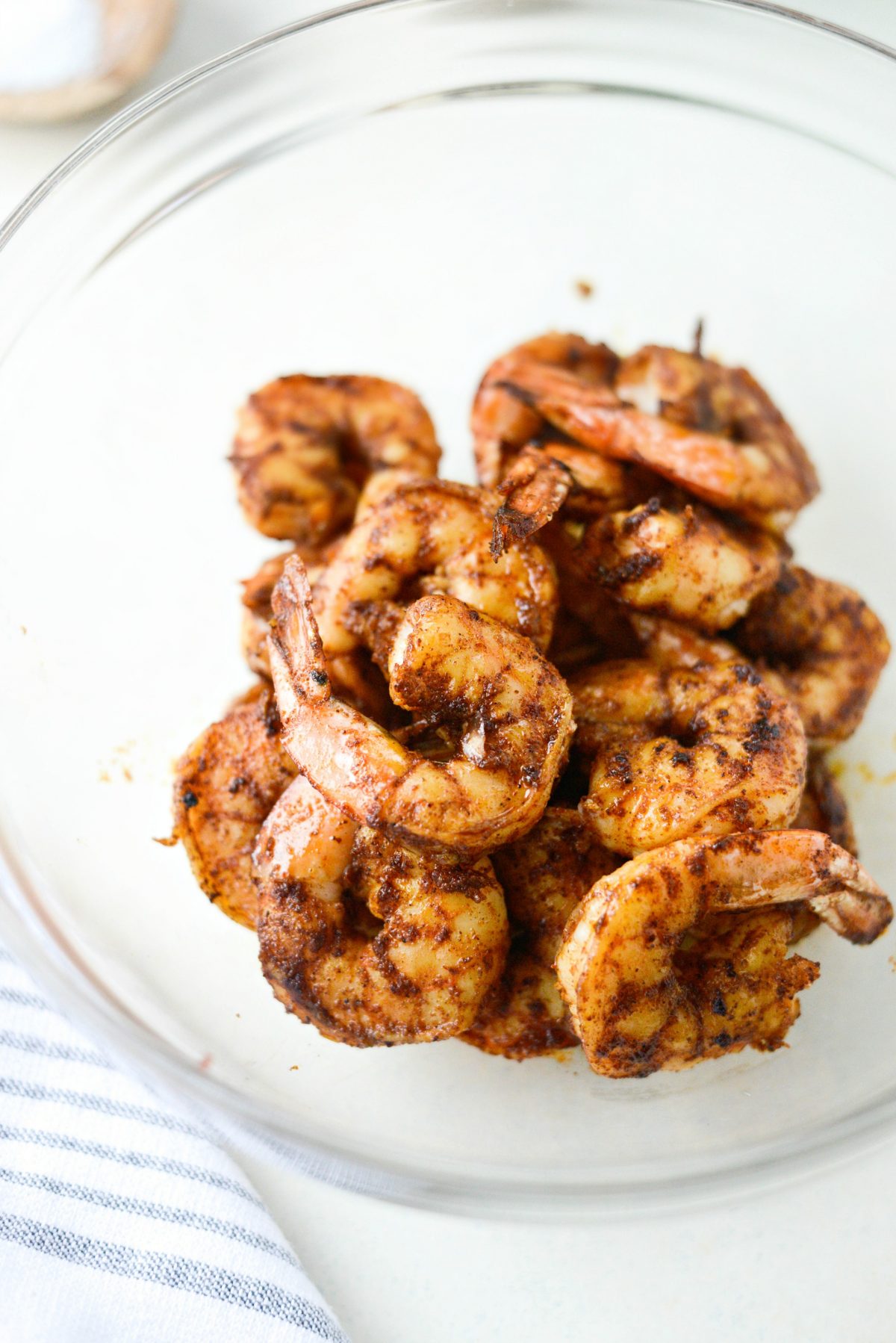 Transfer shrimp to a bowl.