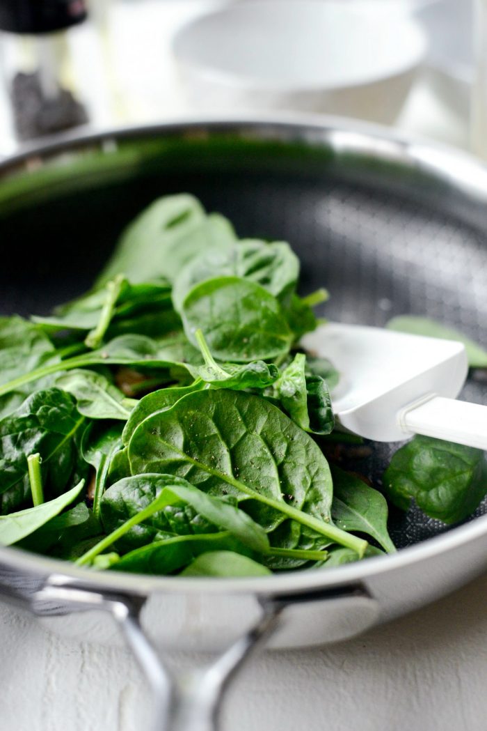 add a handful of baby spinach