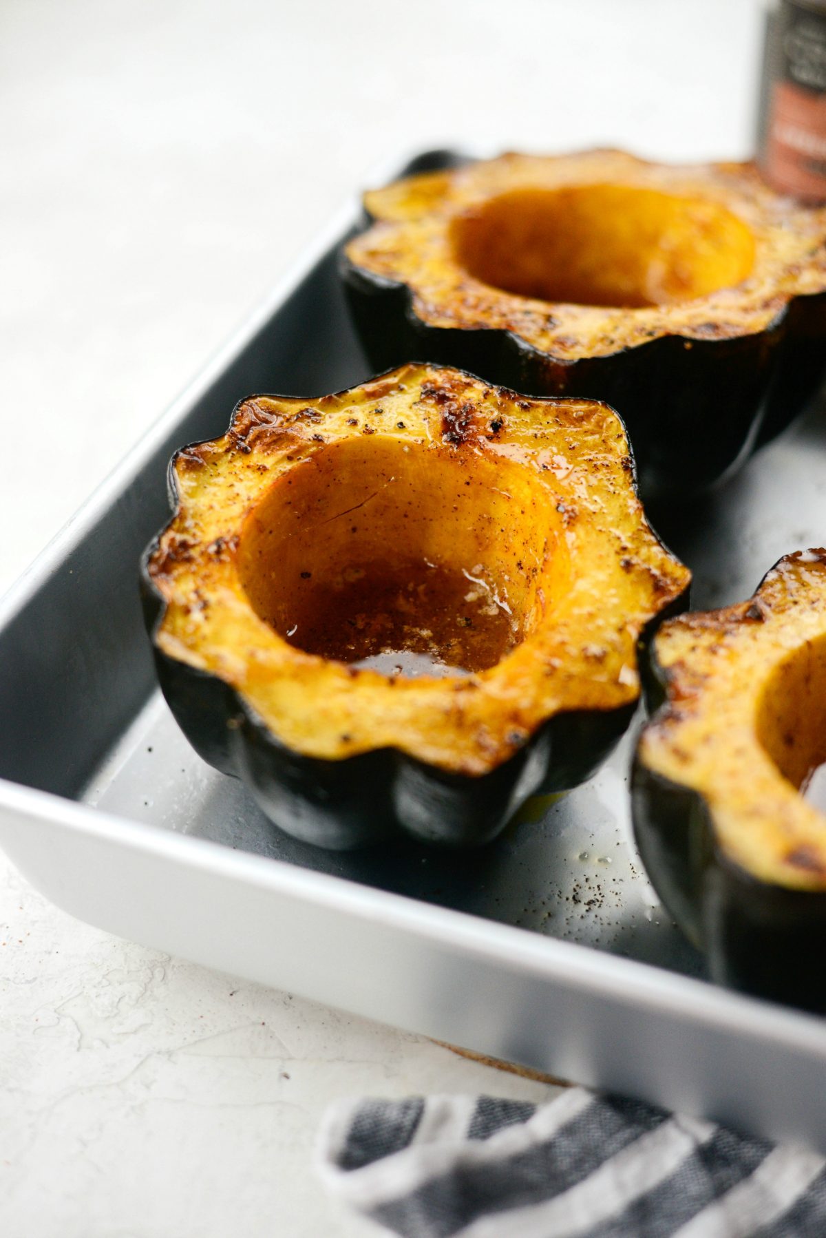 finished maple roasted acorn squash