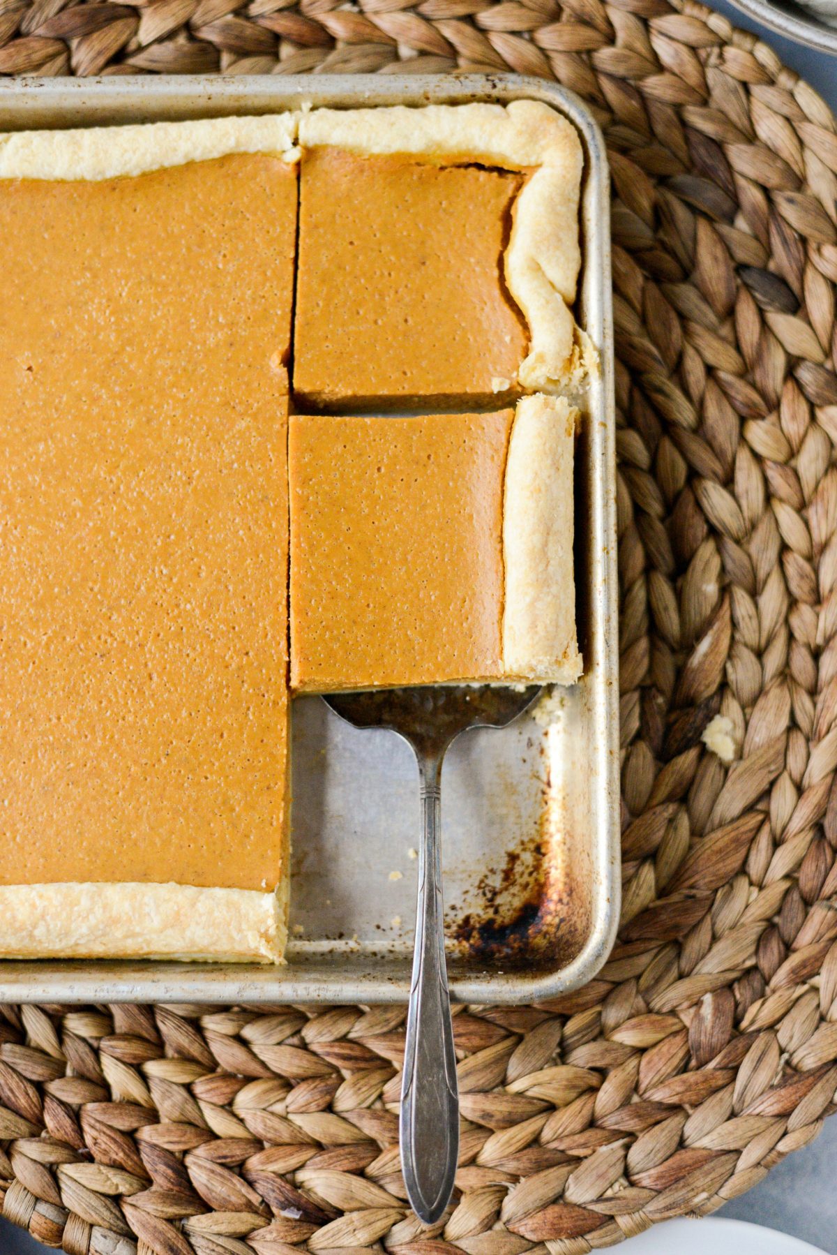 sliced Pumpkin Slab Pie