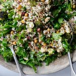 Roasted Broccoli Cauliflower Kale Salad l SimplyScratch.com