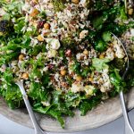 Roasted Broccoli Cauliflower Kale Salad l SimplyScratch.com