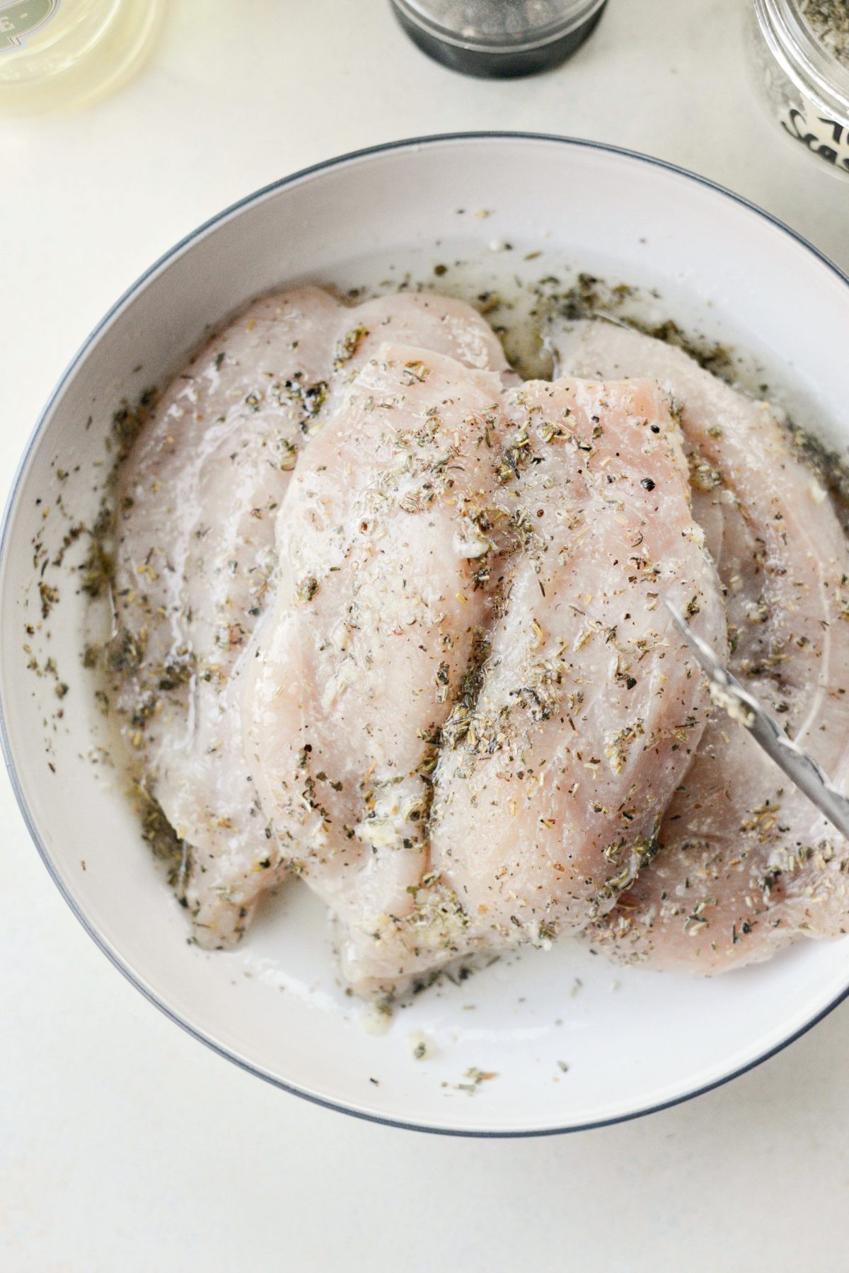 Tuscan Chicken and Potato Sheet Pan Dinner with Balsamic Burst Tomatoes l SimplyScratch.com