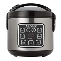 Aroma Housewares ARC-914SBD 2-8-Cups (Cooked) Digital Cool-Touch Rice Cooker and Food Steamer, Stainless Steel
