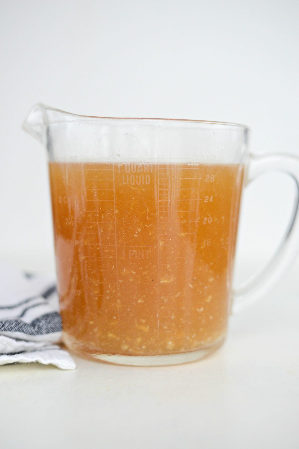 combine juices with broth