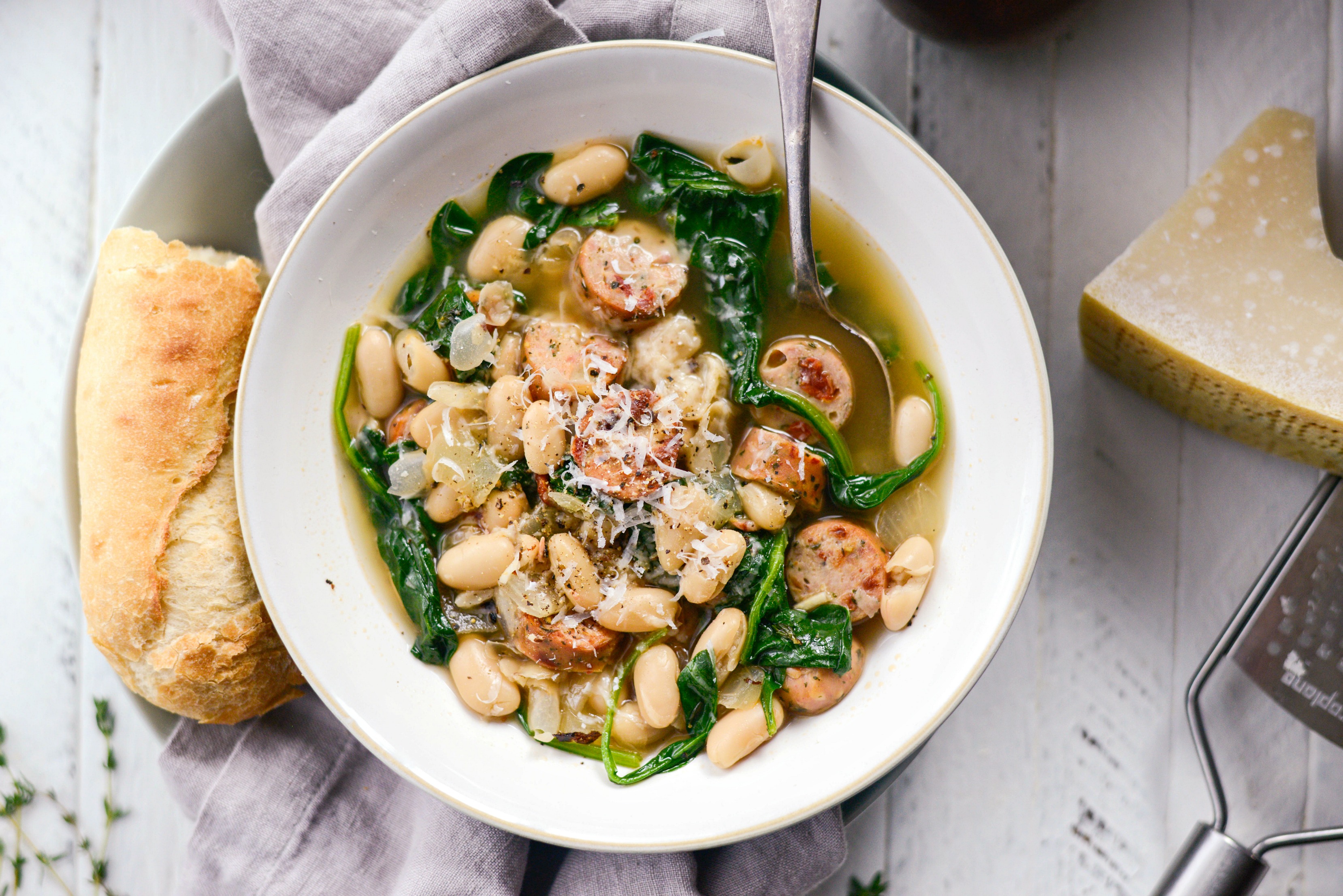 image of Sundried Tomato Chicken Sausage and White Bean Stew recipe by Simply Scratch
