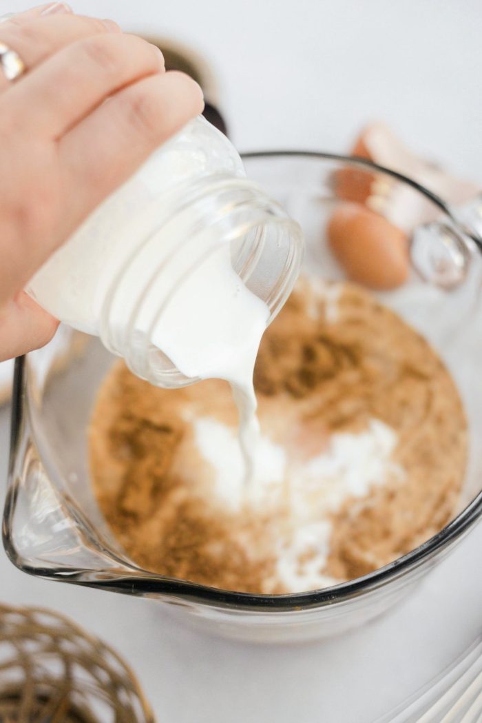 pour in half and half