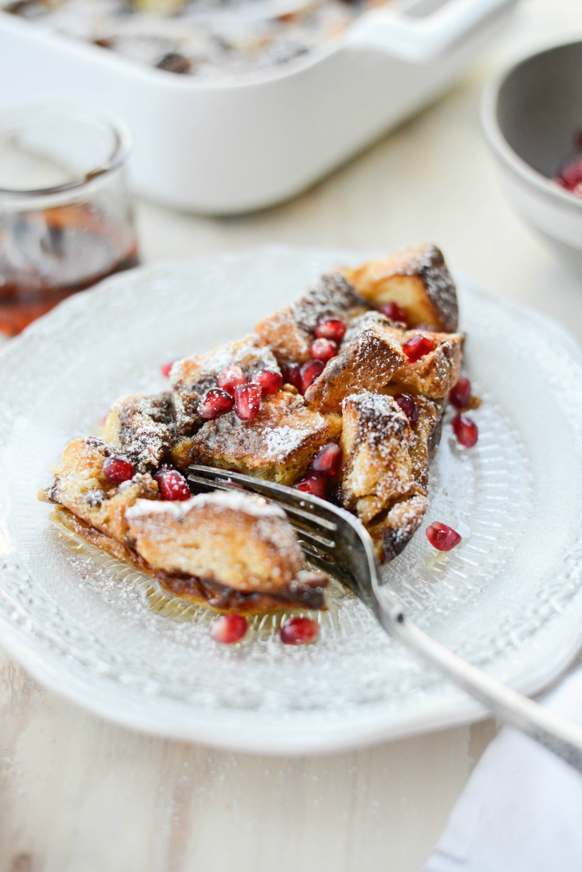 forkful of Gingerbread French Toast Bake 